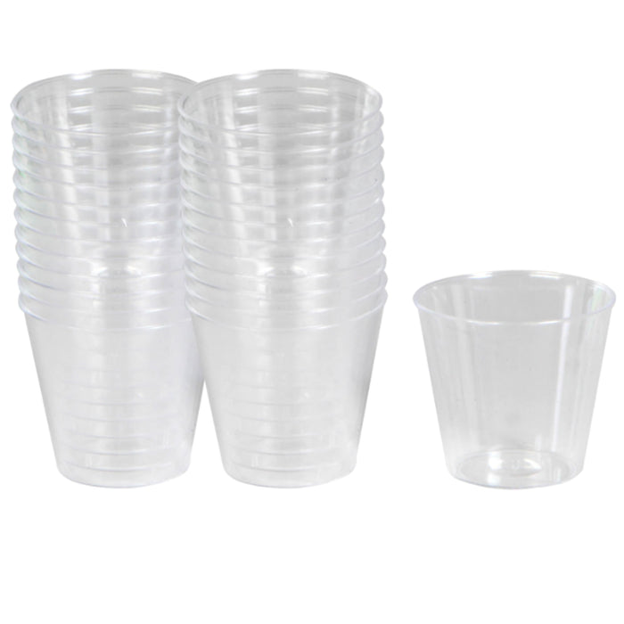 72 Ct Plastic Shot Glasses Disposable Shooter Saucer Cup Party Bar 1 Oz