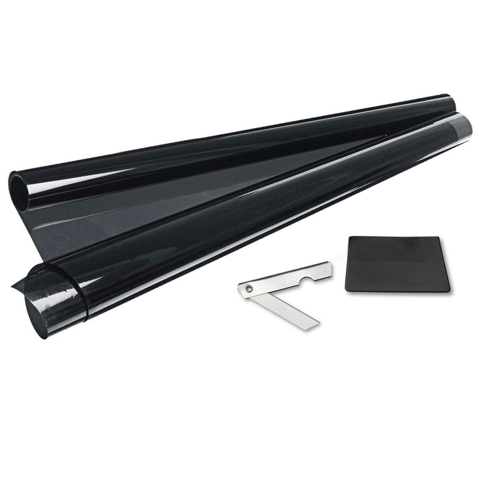 Window Tint Film Roll 5% Light Transmission Shade Adhesive 20" X 10Ft Universal