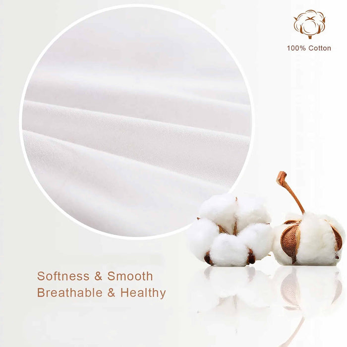 2 Pc Feather & Down Blend Bed Pillows 100% Cotton Cover Ultra Premium Queen Firm