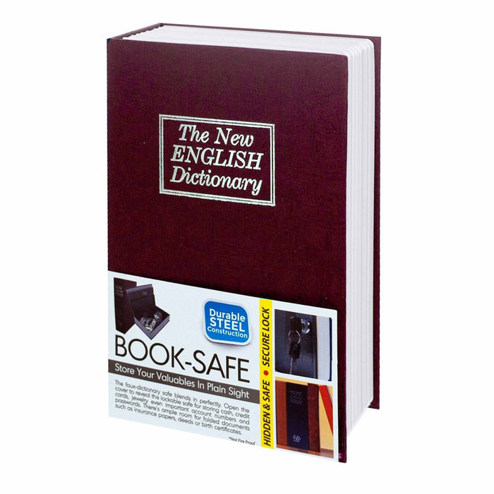 2 Dictionary Hollow Book Safe Diversion Secret Stash Booksafe Lock Key Security
