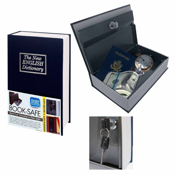 1 Dictionary Hidden Book Safe Home Security Shelf Secret Hide Away Valuable Cash