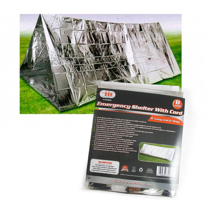 Outdoor Emergency Tent 96"x24" Sleeping Bag Survival Reflective Shelter Camping
