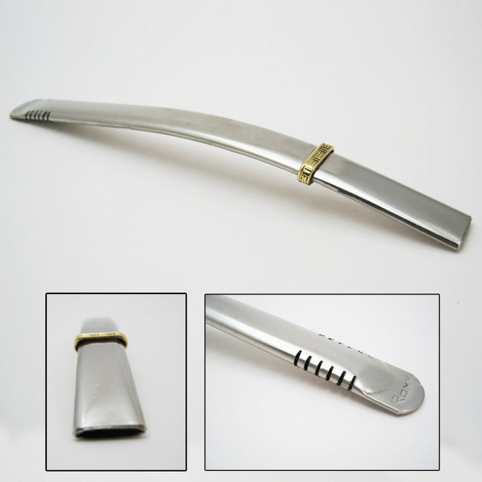 Stainless Steel Flat Straw Bombilla Filtered M24 Surgical steel ships from USA