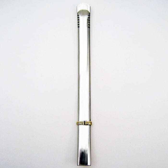 Stainless Steel Flat Straw Bombilla Filtered M24 Surgical steel ships from USA