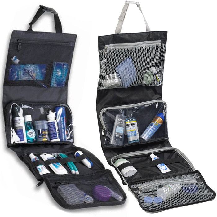 1 Hanging Toiletry Travel Organizer Black Kit Bag Cosmetic Carry On Shaving Case