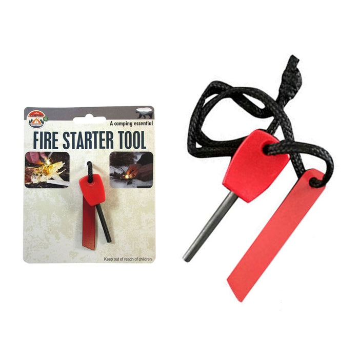 Flint Steel Striker Magnesium Rod Fire Starter Hunting Survival Kit Camping Tool