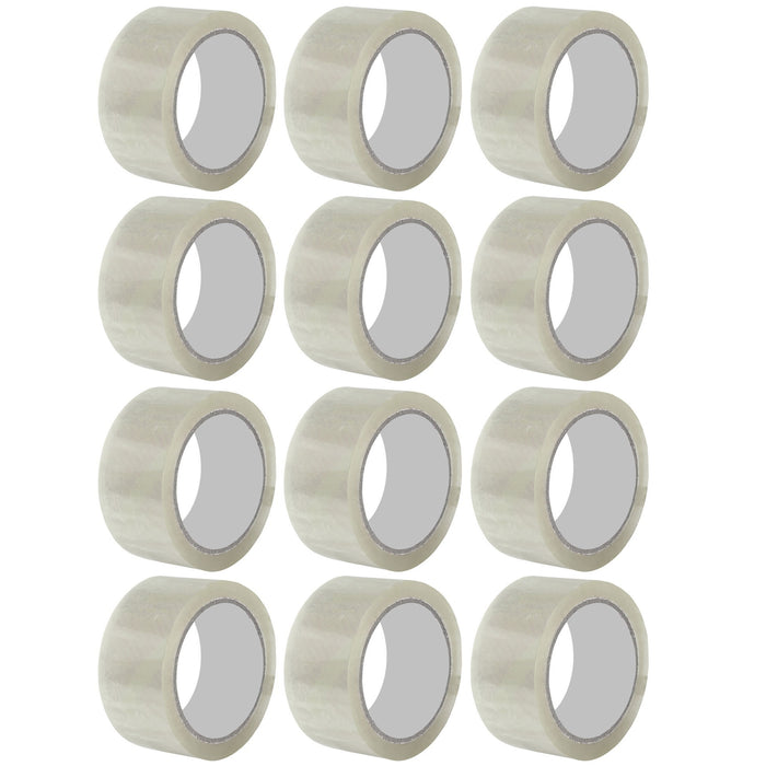 12 Rolls Carton Sealing Clear Packing Tape Box Shipping Packaging 1.89" X 55 Yds