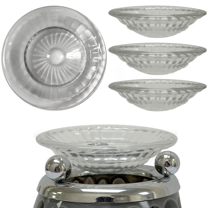 4 X Replacement Round Dish Bowl Plate for Tart Burners Oil Warmers 3" Diameter
