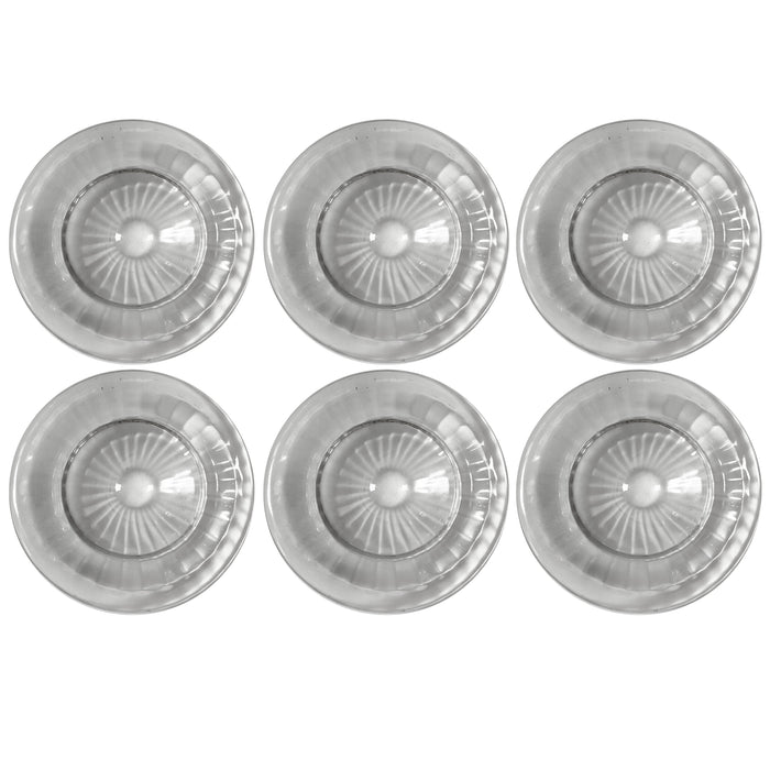 6 X Replacement Round Dish Bowl Lid Oil Warmers Tart Burners 3 Inch Clear Glass