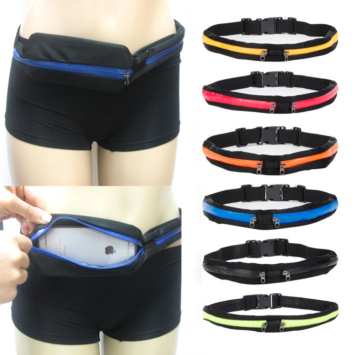 Unisex Sport Runner Zipper Fanny Pack Belly Waist Bag Fitness Running Belt Pouch