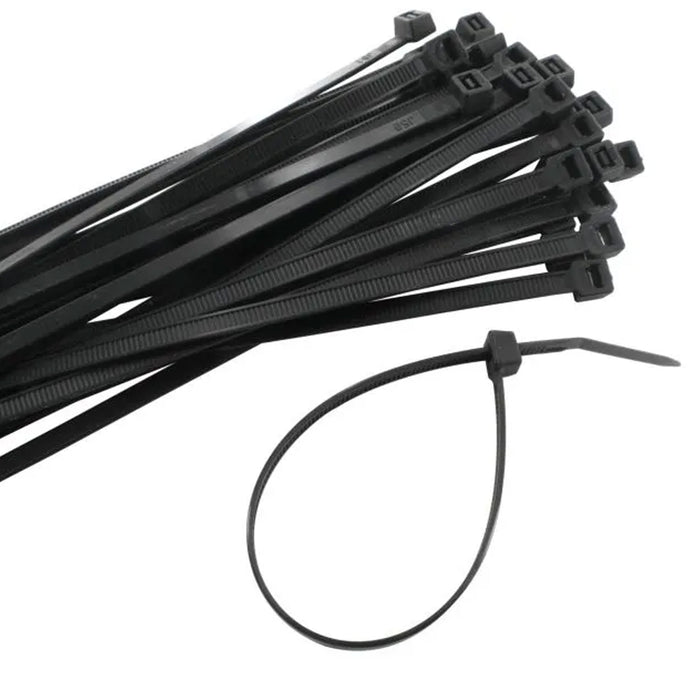 200 Black 12" Zip Ties Heavy Duty 50lbs Wire Cable Nylon Cords Wather Resistant