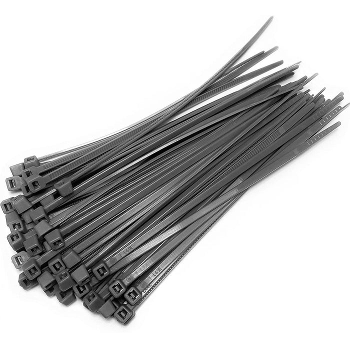 200 Black 12" Zip Ties Heavy Duty 50lbs Wire Cable Nylon Cords Wather Resistant