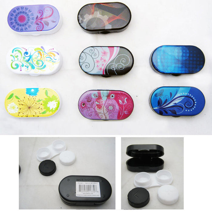 Contact Lenses Case Kit Cute Travel Eye Care Mini Set Mirror Traveling Holder !!