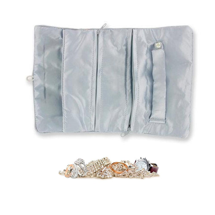 1pc Jewelry Travel Roll Pouch Cosmetic Makeup Bag Case Toiletry Purse Storage