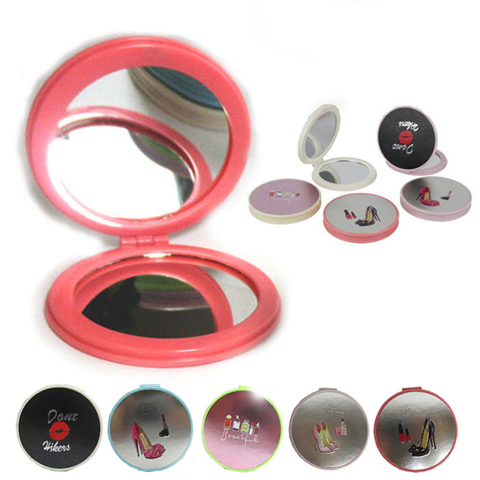 12 Makeup Cosmetic Folding Portable Compact Pocket Mirror Vintage Purse Travel