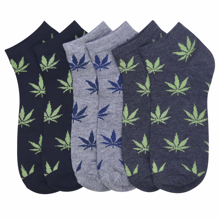 12 Pairs Mens Sports Ankle Socks Low Cut Green Leaf Pot 420 Novelty Crew 9-11