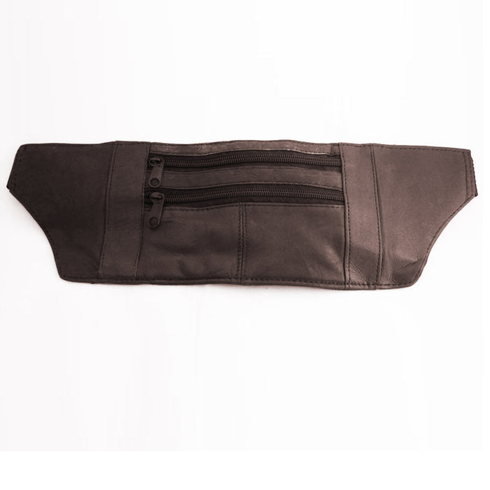 Brown Leather Fanny Pack Waist Bag Pouch Travel Purse New Belt Pocket Adjustable