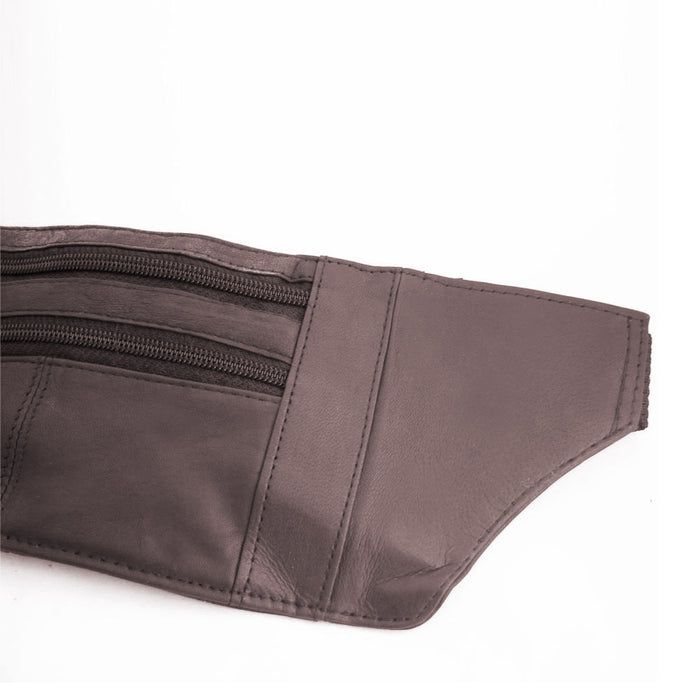 Brown Leather Fanny Pack Waist Bag Pouch Travel Purse New Belt Pocket Adjustable