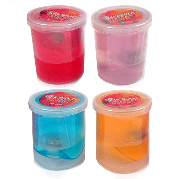 3 Pack Glitter Slime Fluffy Goo Crystal Flashing Kids Squeeze Colors DIY 14oz