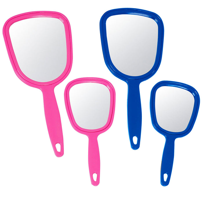 2 Handheld Mirror Set Makeup Vanity Small Portable Handle Beauty Cosmetic Travel