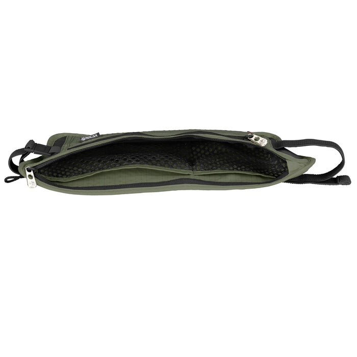 Lewis N Clark Waist Stash Fanny Pack RFID Money Travel Zip Wallet Passport Olive