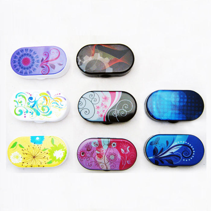 Contact Lenses Case Kit Cute Travel Eye Care Mini Set Mirror Traveling Holder !!