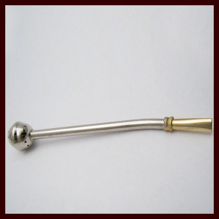 Metal Silver Yerba Mate Tea Bombilla Gourd Drinking Straw Filtered Argentina M14