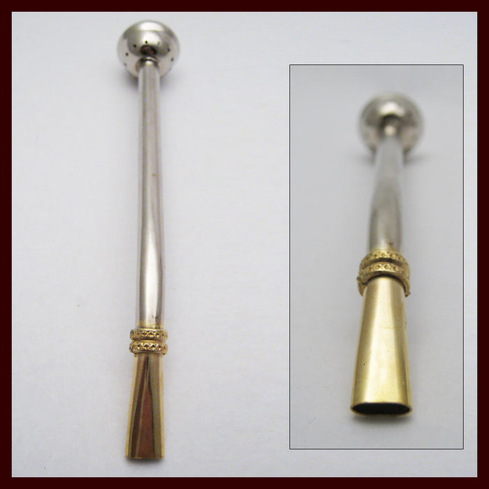 Metal Silver Yerba Mate Tea Bombilla Gourd Drinking Straw Filtered Argentina M14