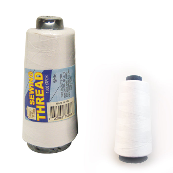 1 Spools White Sewing Thread 3000 Yard Polyester Sew Fabric Upholstery Craft New