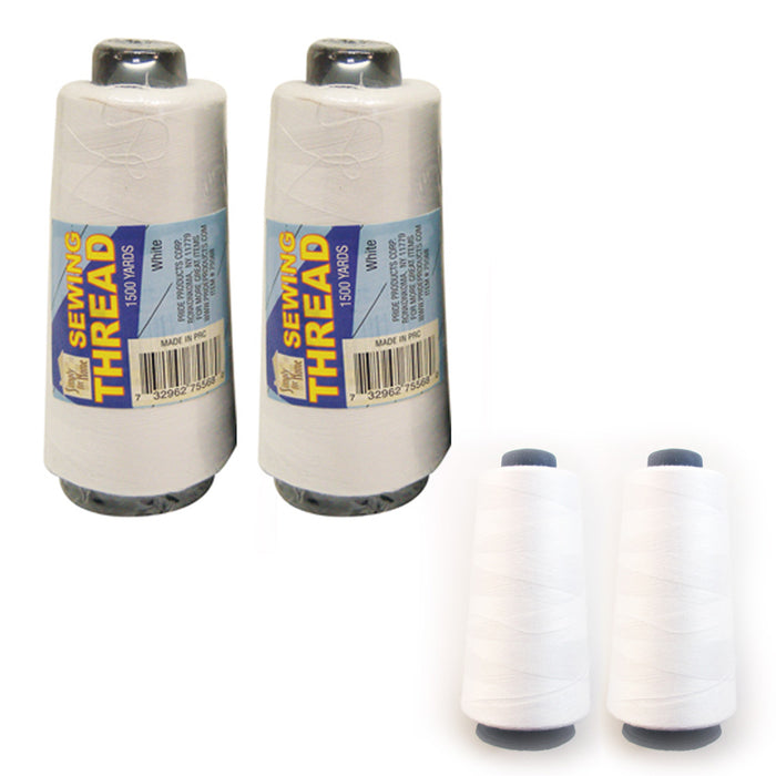 1 Spools White Sewing Thread 3000 Yard Polyester Sew Fabric Upholstery Craft New