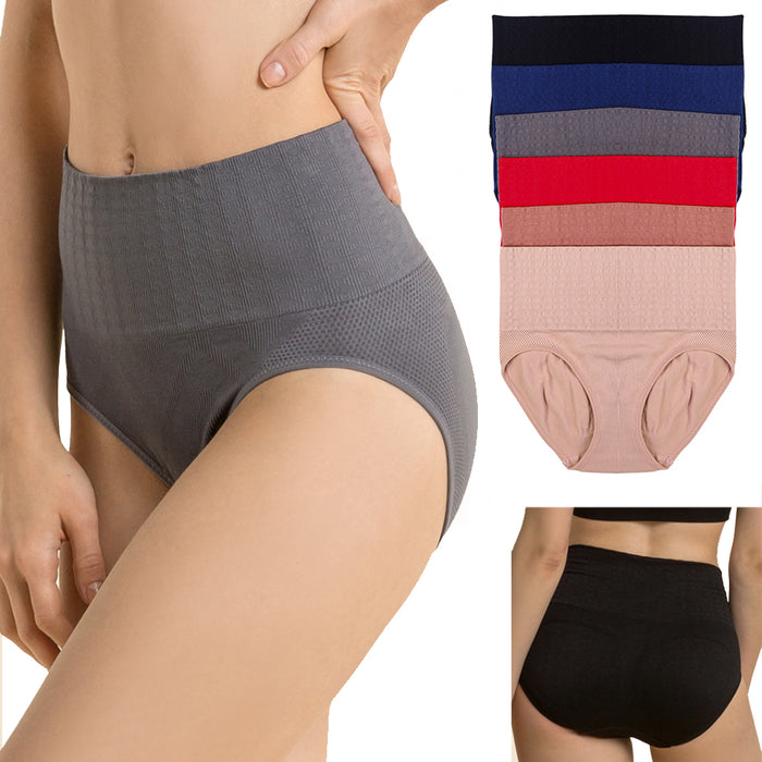 12 Pack Seamless High Waist Briefs Tummy Control Girdles Shaper Panties One Size
