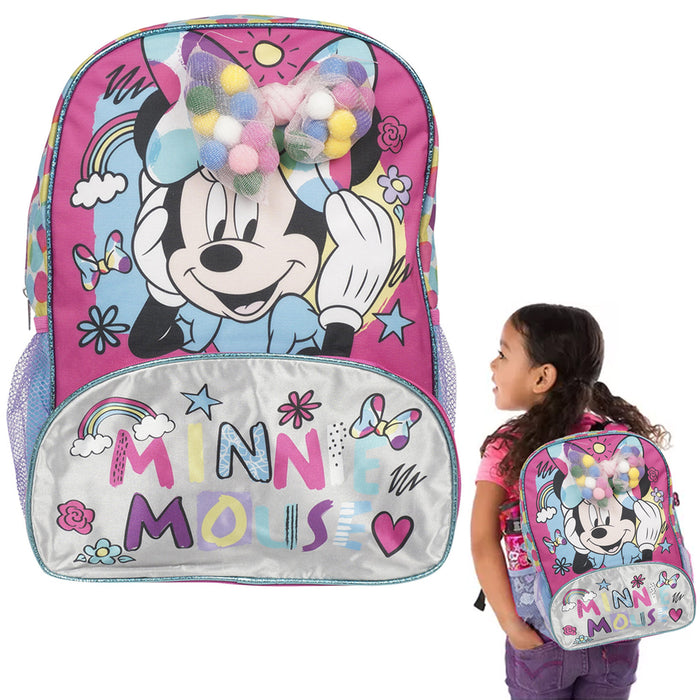 Disney Minnie Mouse 15" School Bag Backpack Novelty Kids Girls Gift Travel Camp