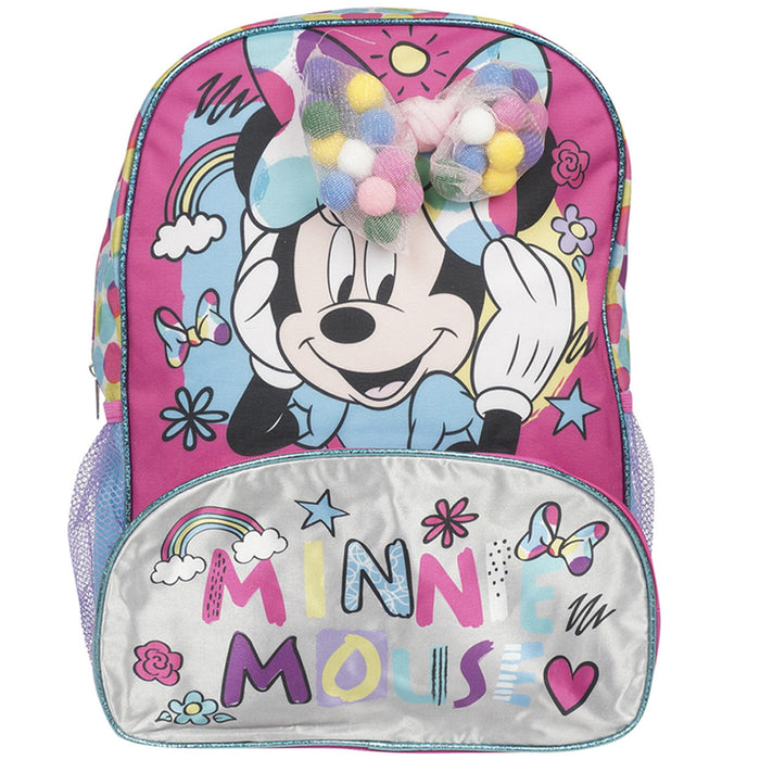 Disney Minnie Mouse 15" School Bag Backpack Novelty Kids Girls Gift Travel Camp