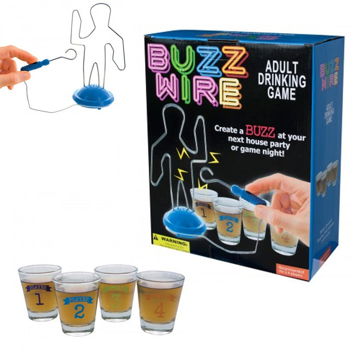 Buzz Wire Drinking Game Party Adult Novelty Shot Glasses Stocking Gift Fun Drink