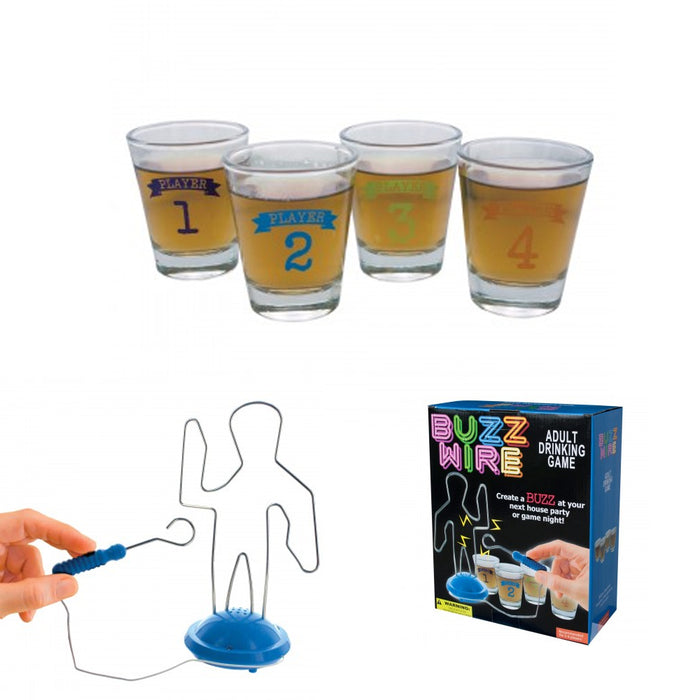 Buzz Wire Drinking Game Party Adult Novelty Shot Glasses Stocking Gift Fun Drink