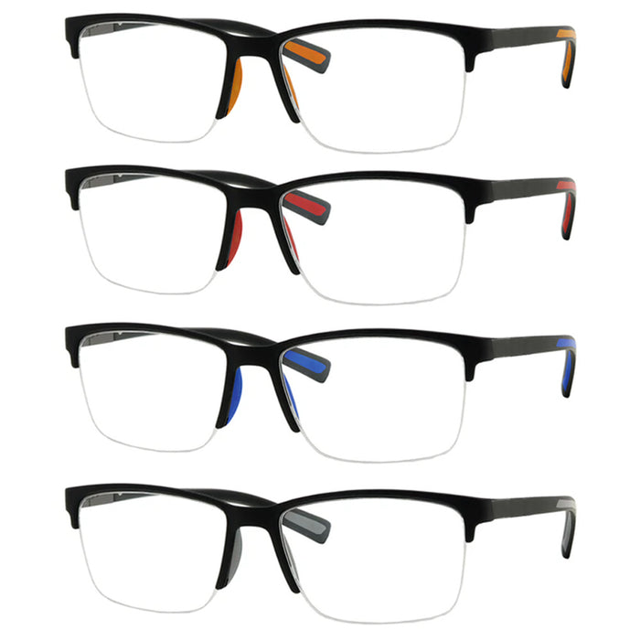 2 Pair Blue Blocking Reader Glasses Anti-Reflective Computer Reading Lens +2.00