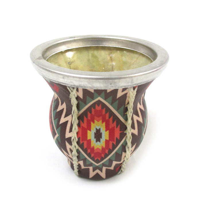 Argentina Mate Gourd Leather Wrapped Glass Cup Bombilla Straw Drink Handmade Kit