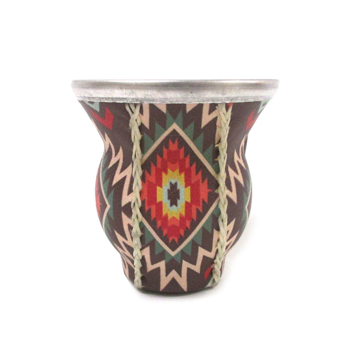Argentina Mate Gourd Leather Wrapped Glass Cup Bombilla Straw Drink Handmade Kit