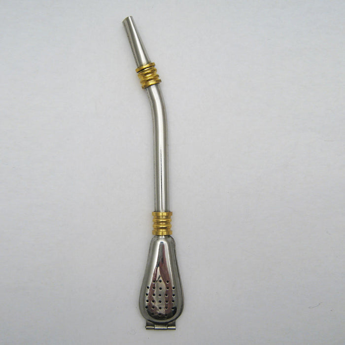 Stainless Steel Yerba Mate Tea Bombilla Gourd Drinking Straw Lifetime Metal M19