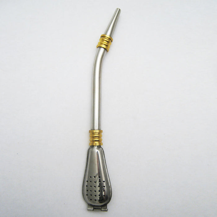 Stainless Steel Yerba Mate Tea Bombilla Gourd Drinking Straw Lifetime Metal M19