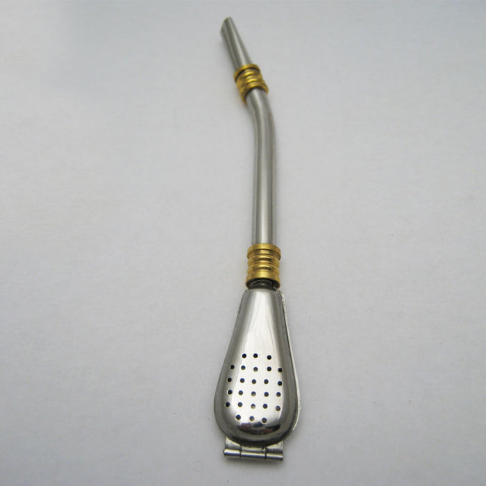 Stainless Steel Yerba Mate Tea Bombilla Gourd Drinking Straw Lifetime Metal M19