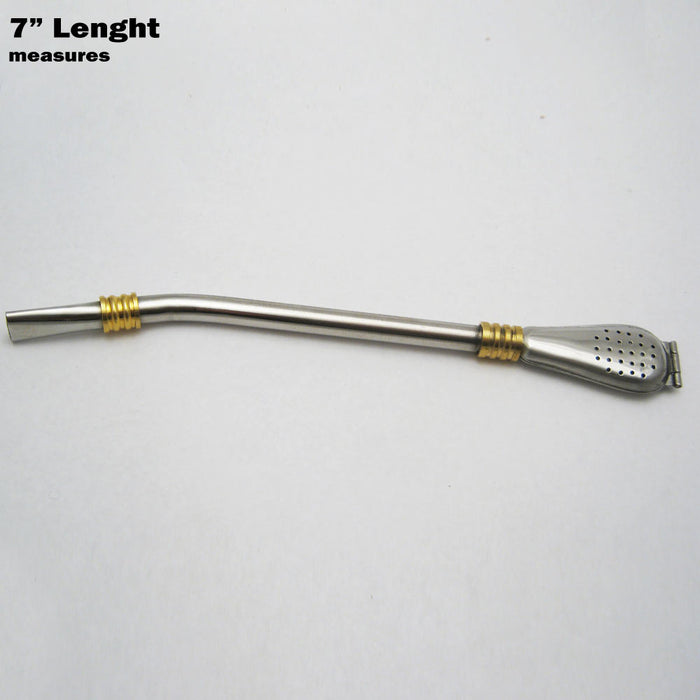 Yerba Mate Bombilla Filtered Straw Stainless Steel Removable Filter Spoon Tea