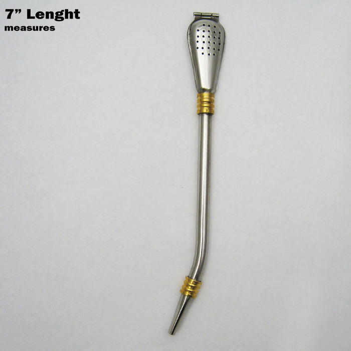 Yerba Mate Bombilla Filtered Straw Stainless Steel Removable Filter Spoon Tea