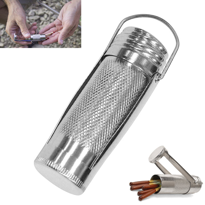 Waterproof Match Box Case Pill Capsule Holder Outdoor Survival Storage Container