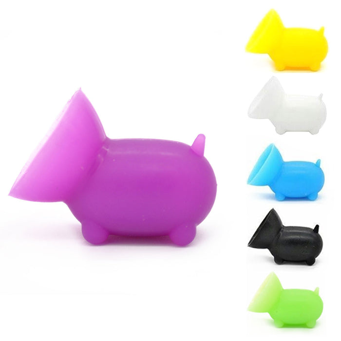 6 Pc Pig Cell Phone Stand Silicone Suction Cup Cute Holder Mobile Universal New