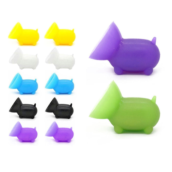 12 Pig Stands Cell Phone Silicone Suction Cup Cute Holder Mobile Universal Stand