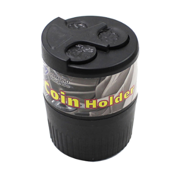 2 X Car Coin Holder Case Change Cup Container Organizer Quarter Dime Penny Box