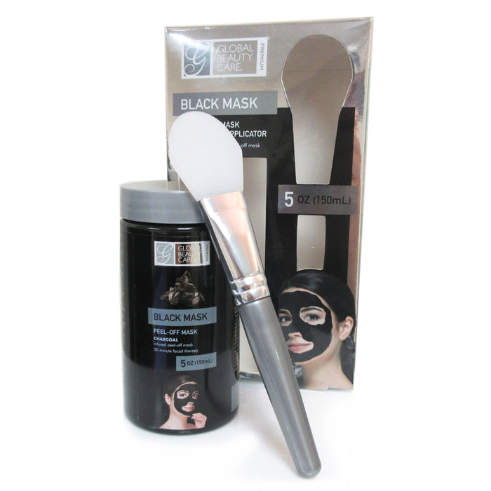 2-Packs Blackhead Peel Off Mask + Brush Blackhead Remover Purifying Charcoal Set