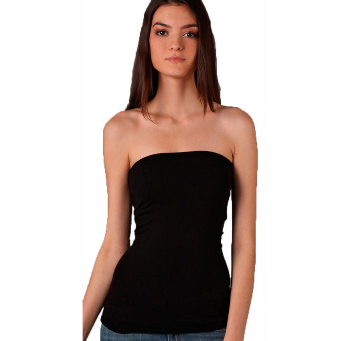 2 Pc Tube Top Bandeau Strapless Tight Fitted Club Body Con Seamless White Black