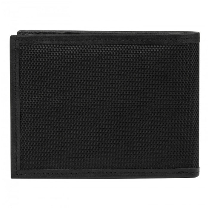 Mens Genuine Leather RFID Blocking Bifold ID Card Holder Wallet Travelon Black